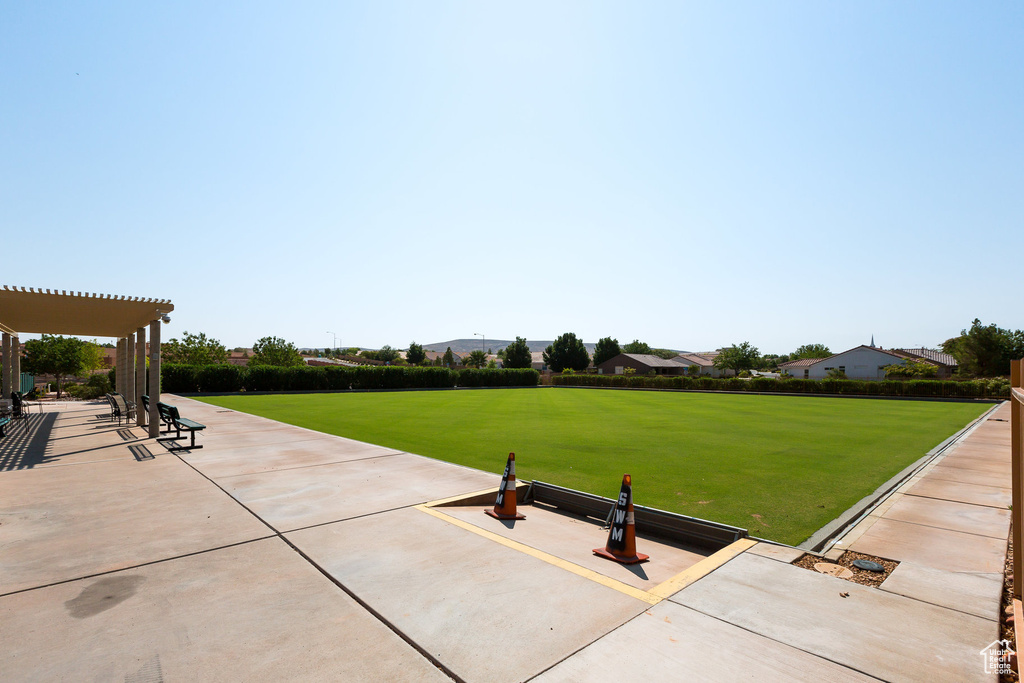 View of patio / terrace with a game area