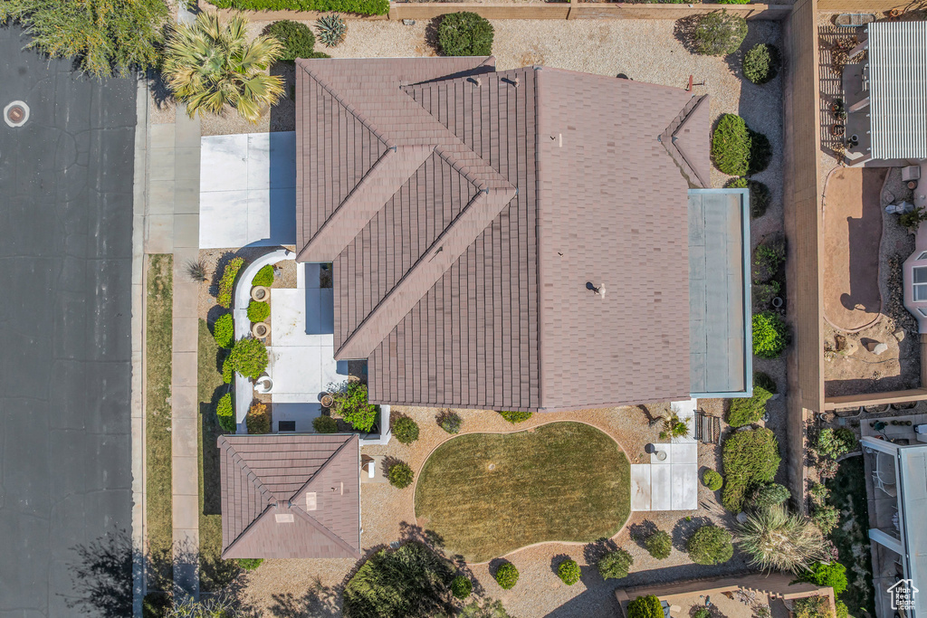 View from above of property