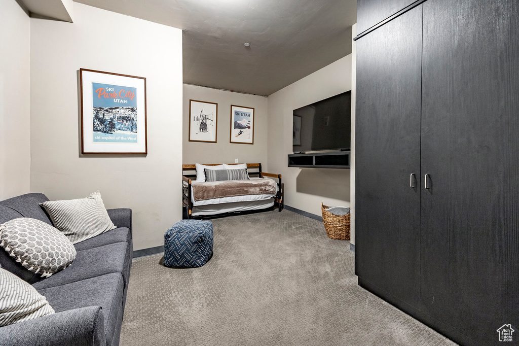 View of carpeted living room