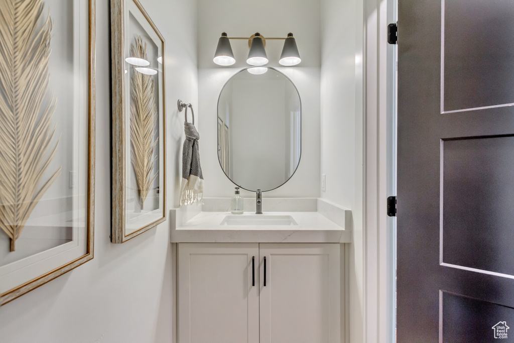Bathroom featuring vanity