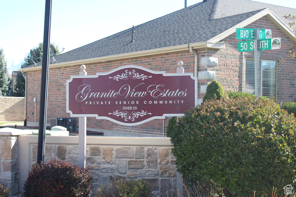 View of community sign
