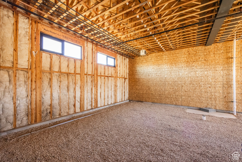 Interior space featuring carpet floors