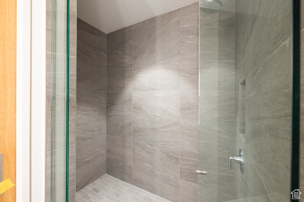 Bathroom featuring a stall shower