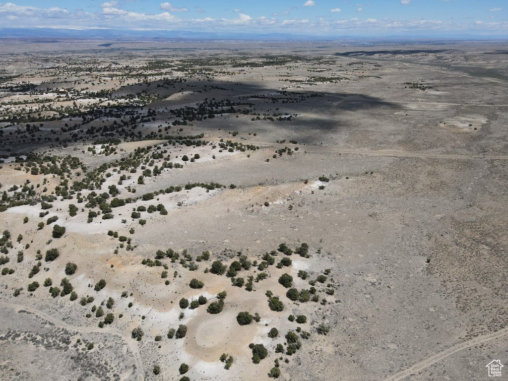 Bird's eye view with a desert view
