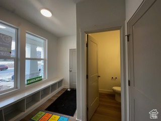 Interior space featuring wood finished floors