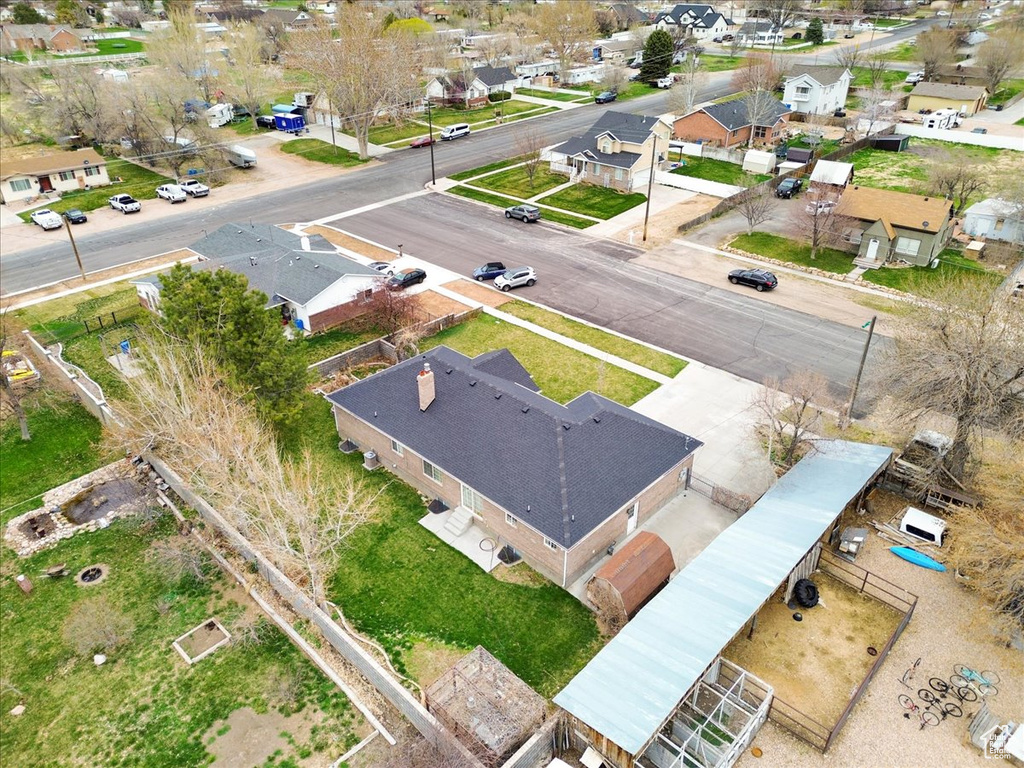 Aerial view with a residential view