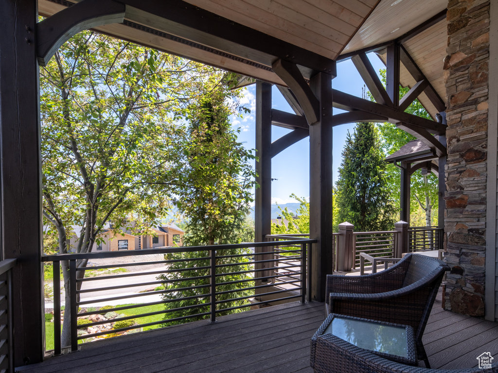 View of wooden terrace