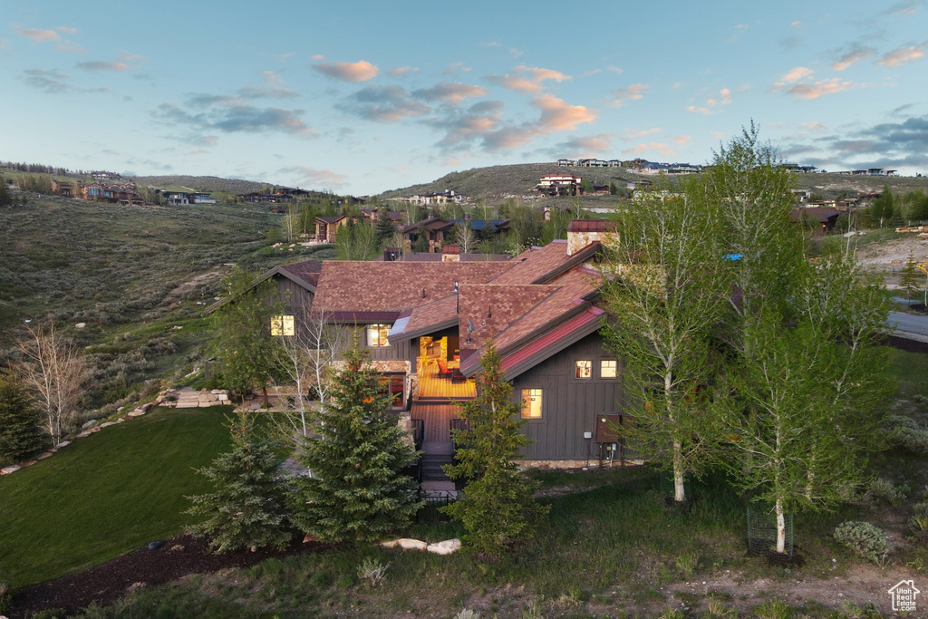 Rustic home with a chimney