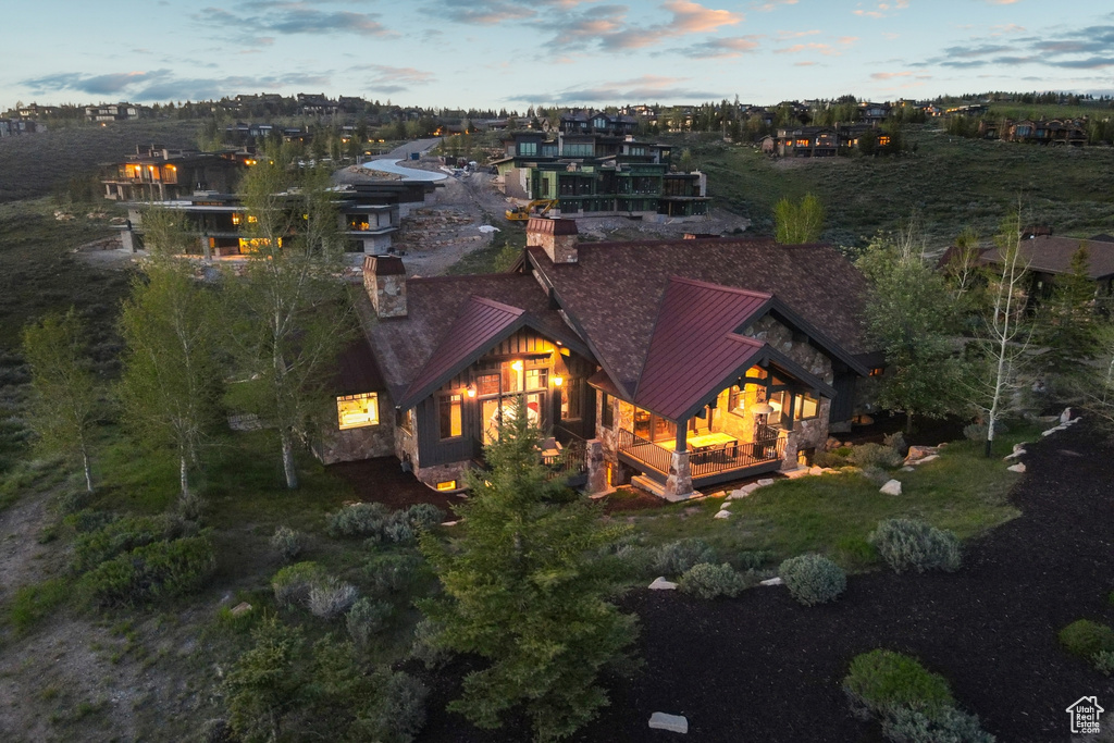 Aerial view of property and surrounding area