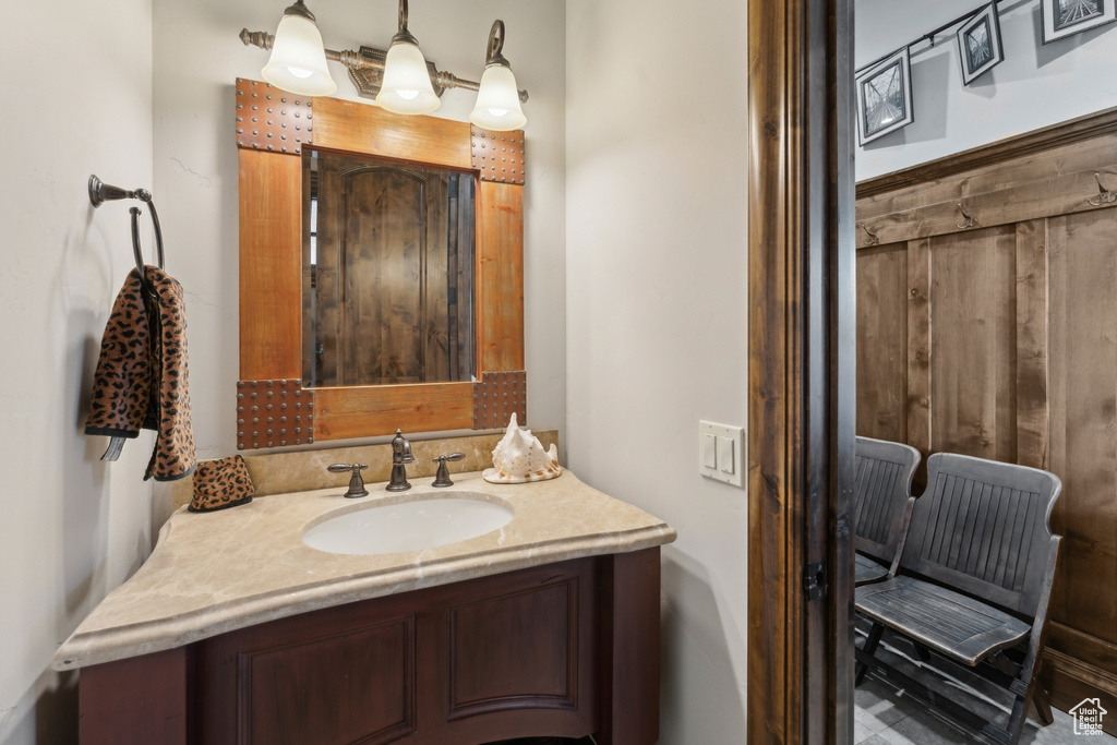 Bathroom featuring vanity