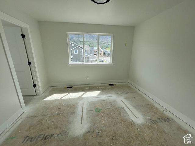 Interior space with baseboards