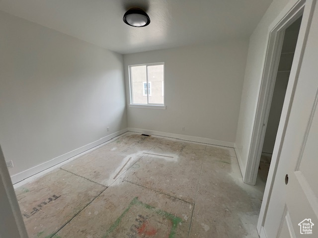 Interior space with baseboards