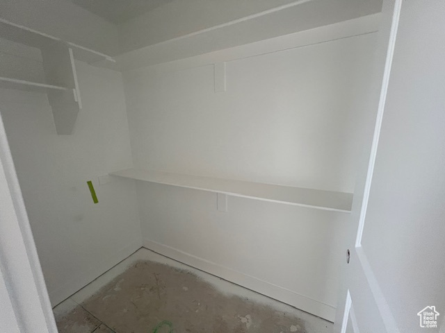 View of walk in closet