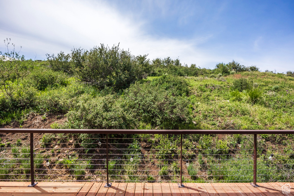 View of wooden deck