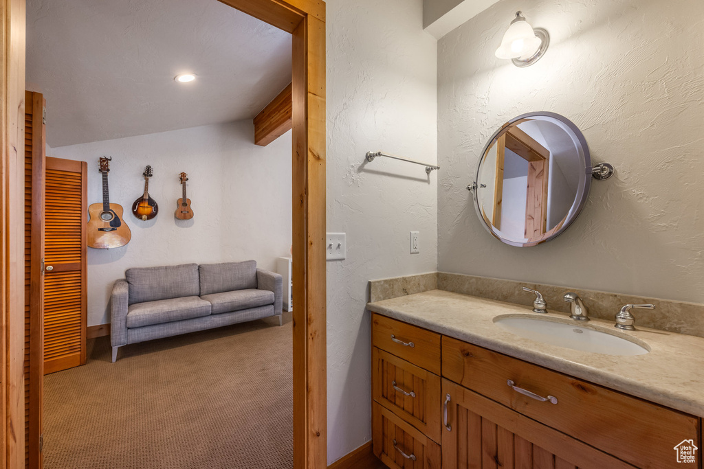 Bathroom featuring vanity