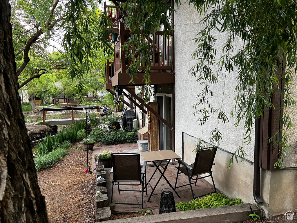 View of patio / terrace with stairs