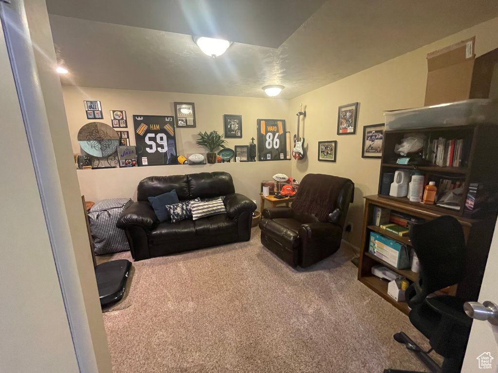 View of carpeted living room