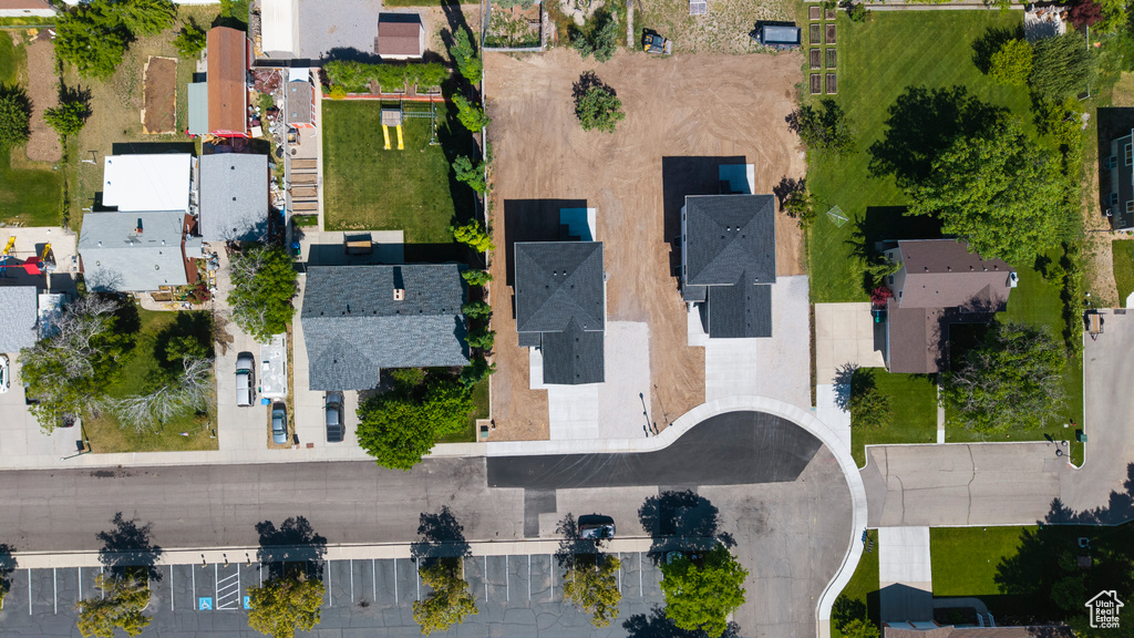 Aerial view of residential area