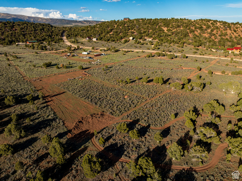 Bird\'s eye view featuring a rural view and a mountain view