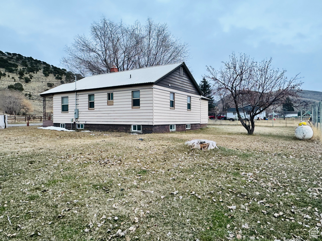 Rear view of house with fence