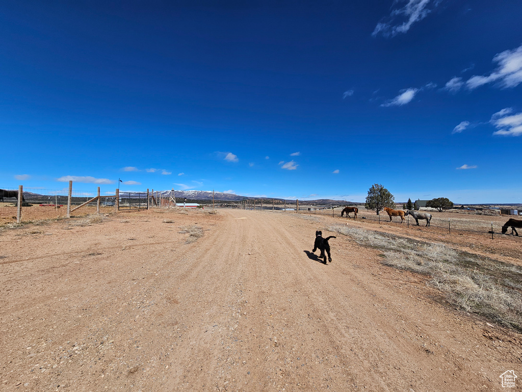 View of road with a rural view