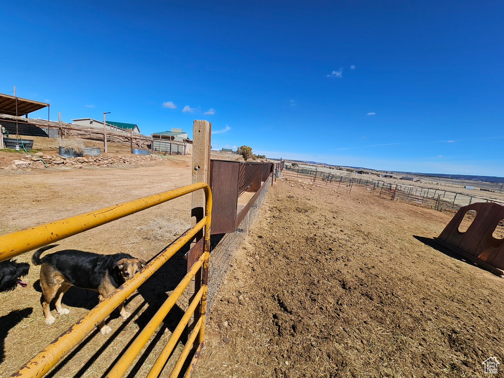 View of yard featuring a rural view