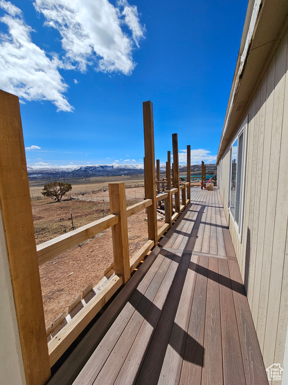 View of wooden deck