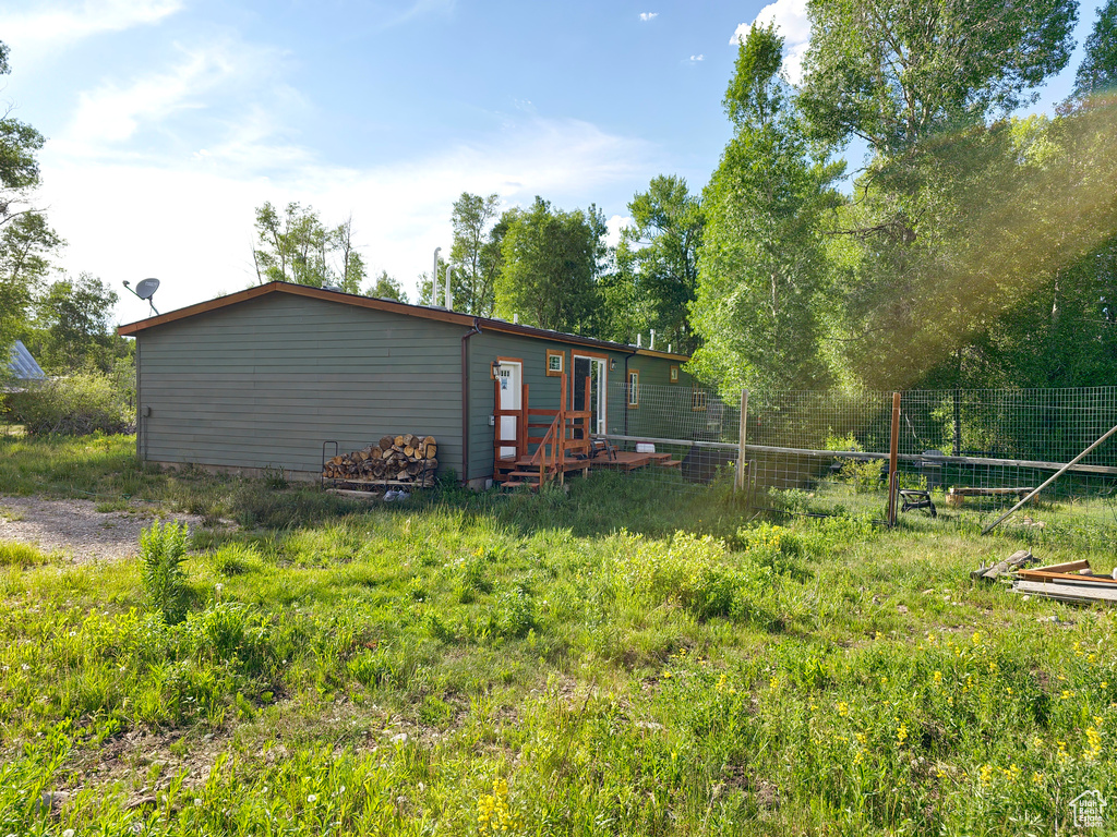 Rear view of house