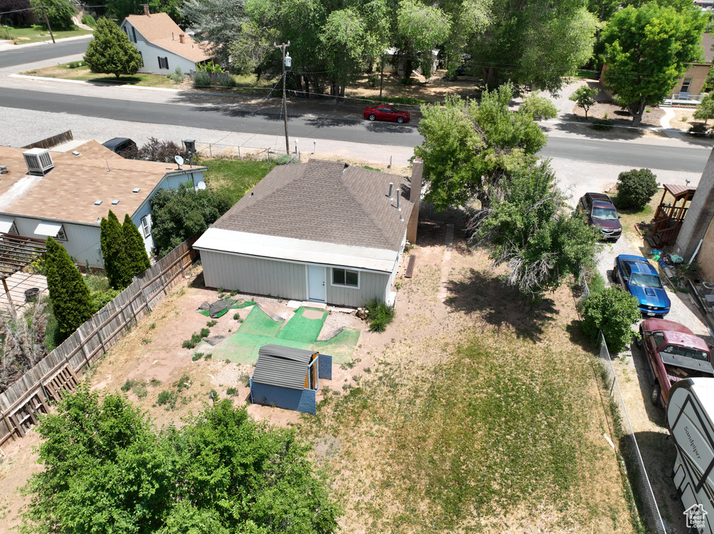 View from above of property