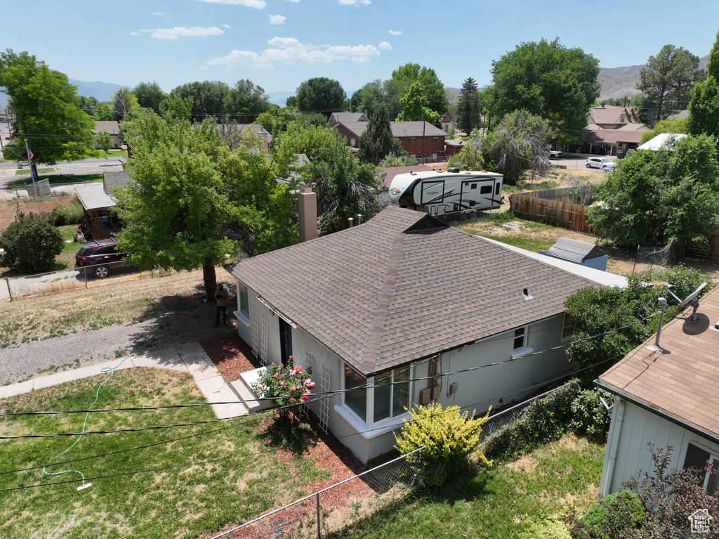 View from above of property
