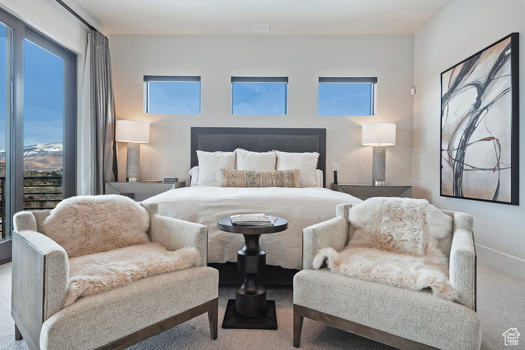 Bedroom featuring carpet floors