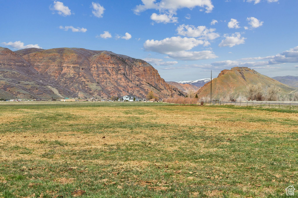 Mountain view featuring rural landscape