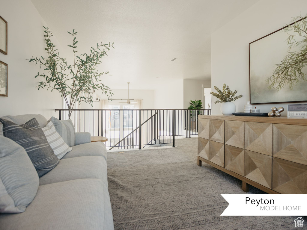 View of carpeted living room