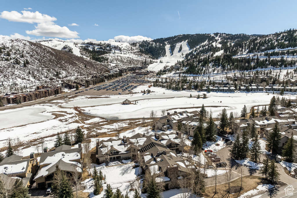 Property view of mountains featuring a residential view
