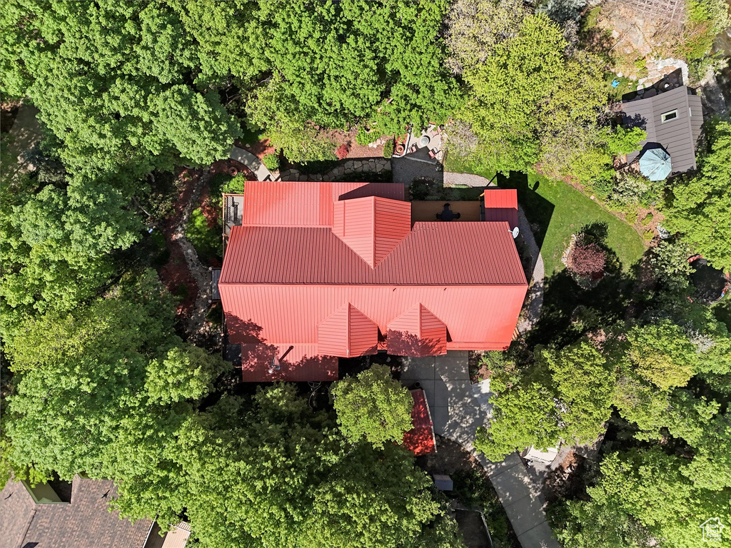 View from above of property