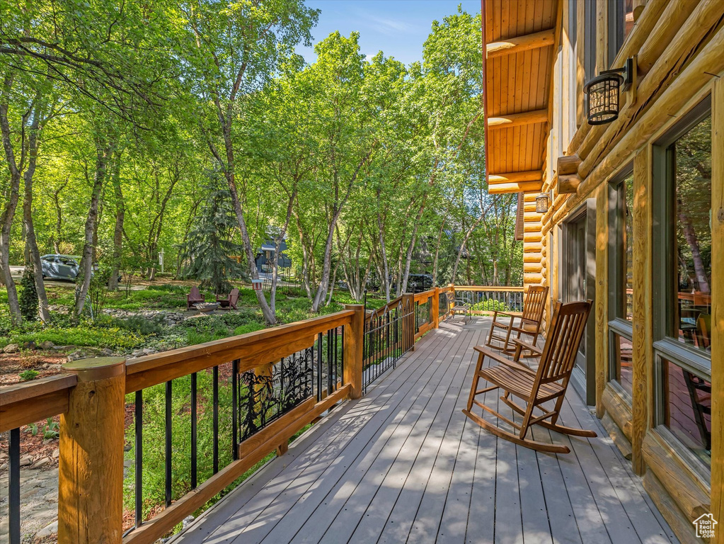 View of wooden terrace
