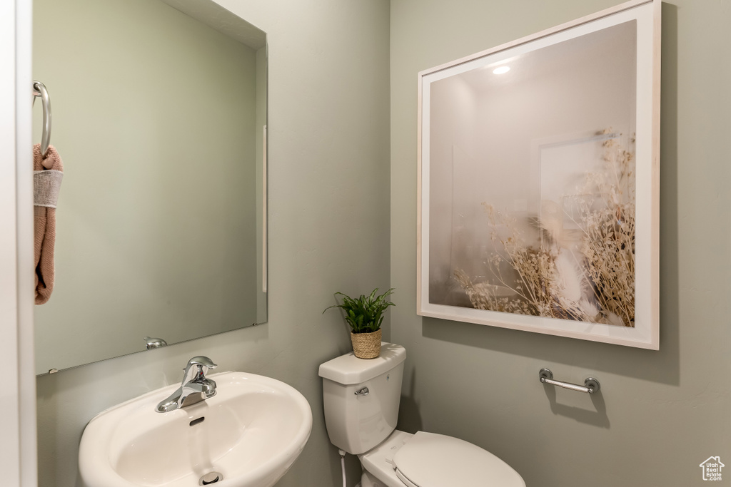 Bathroom with toilet and a sink