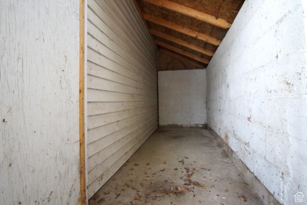 View of below grade area