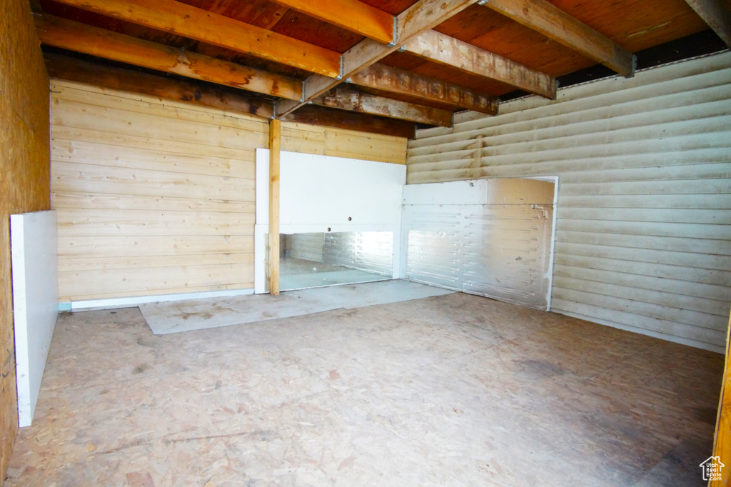 Interior space with concrete floors