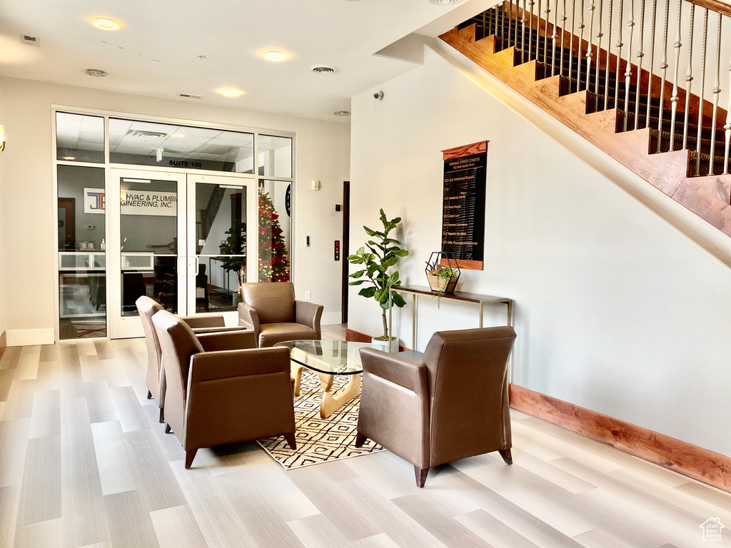 Interior space featuring stairs