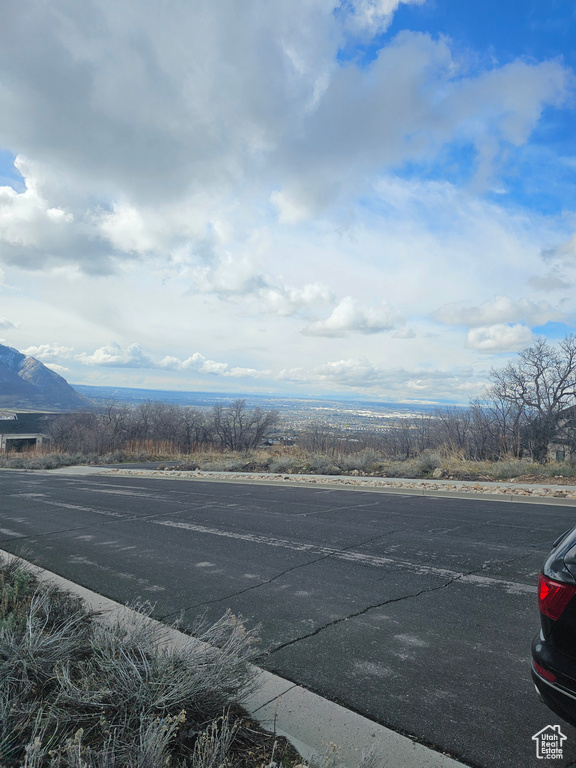 View of street with a mountain view