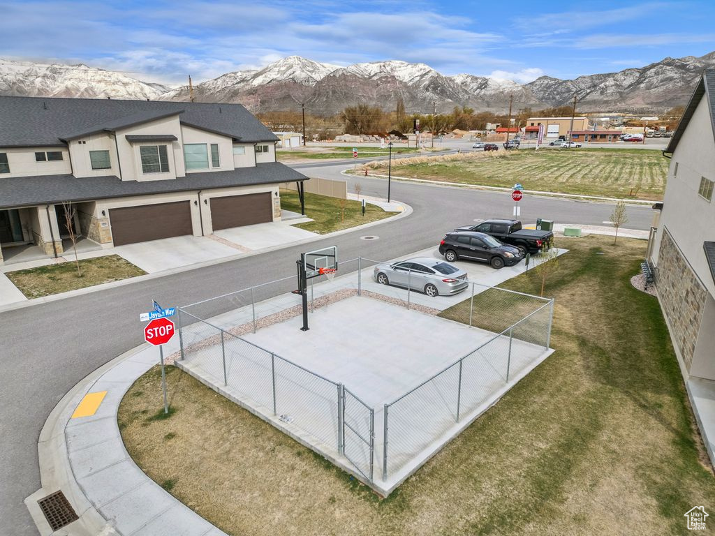 Exterior space with a mountain view