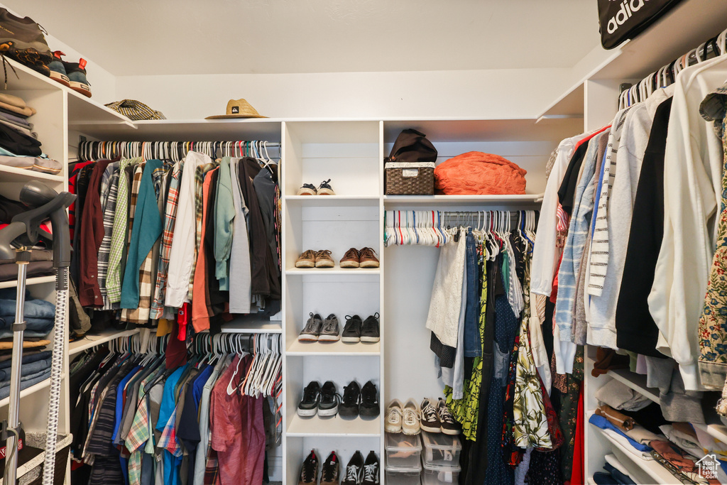 View of spacious closet