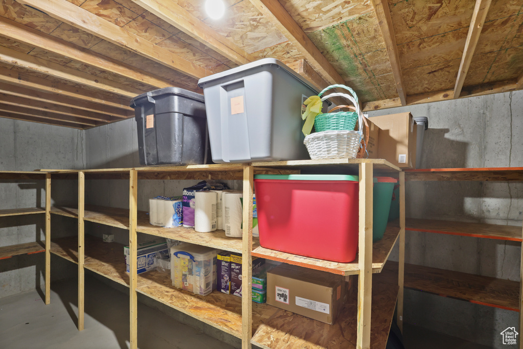 View of storage room