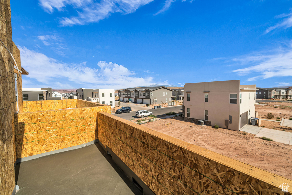 Balcony with a residential view