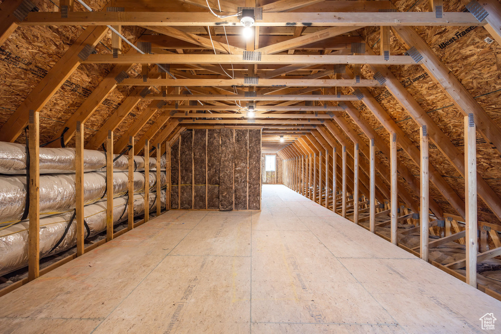 View of unfinished attic