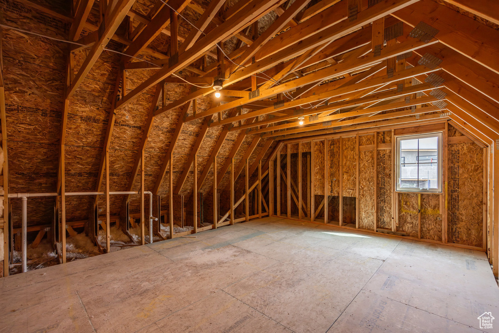 View of unfinished attic