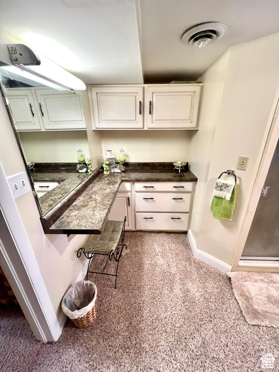 Bathroom with baseboards and visible vents