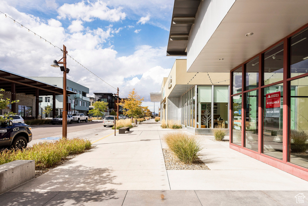 View of street with sidewalks