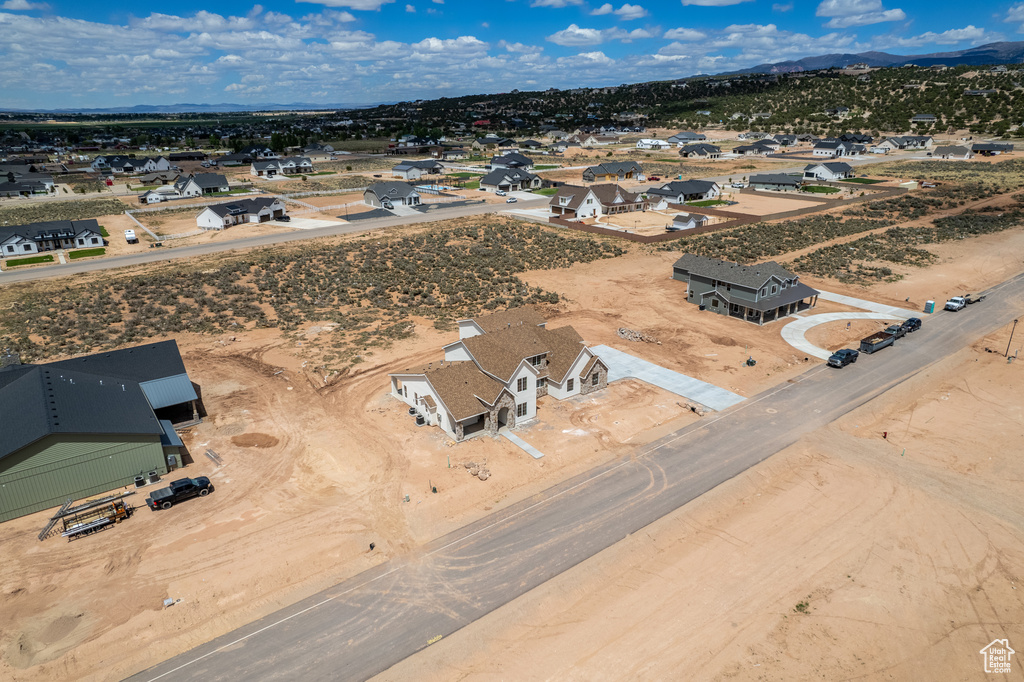 Aerial perspective of suburban area